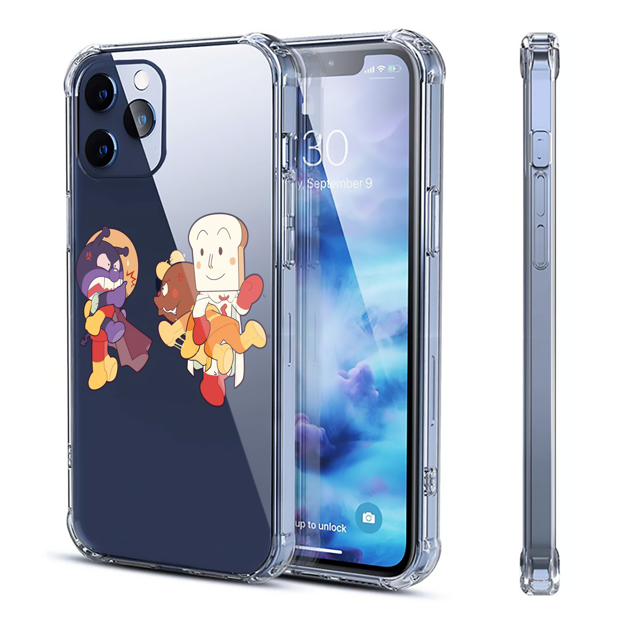 （画像用） アンパンマン Anpanman 【iPhone 12シリーズ対応】透明スマホケース（クリアソフトケース）
